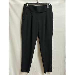 Theory Kina Womens 2 Virgin Wool High Rise Black Pleated Dress Pants Slim Fit